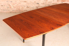 Load image into Gallery viewer, Mid Century extending rosewood dining table by Robin Day, circa 1960s.
