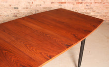 Load image into Gallery viewer, Mid Century extending rosewood dining table by Robin Day, circa 1960s.
