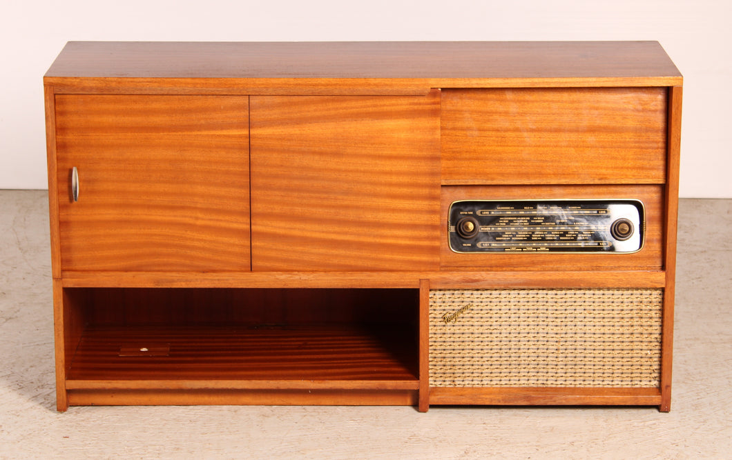 Mid Century Mahogany Radiogram by Ferguson, circa 1960s.