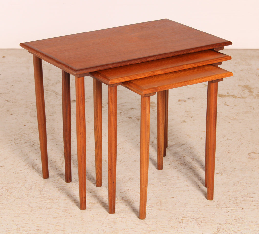Danish Mid Century teak nest of tables by Fabian, circa 1960s.