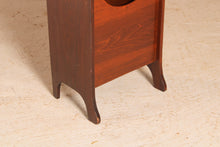 Load image into Gallery viewer, British Glasgow School Arts &amp; Crafts Mahogany Magazine Rack, early 20th Century.
