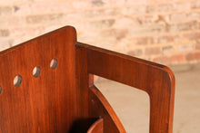 Load image into Gallery viewer, British Glasgow School Arts &amp; Crafts Mahogany Magazine Rack, early 20th Century.
