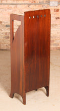 Load image into Gallery viewer, British Glasgow School Arts &amp; Crafts Mahogany Magazine Rack, early 20th Century.
