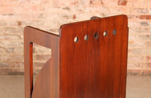 Load image into Gallery viewer, British Glasgow School Arts &amp; Crafts Mahogany Magazine Rack, early 20th Century.
