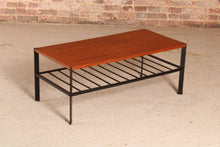 Load image into Gallery viewer, Mid Century Teak and Steel Coffee Table, circa 1960s.
