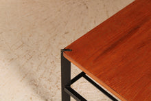 Load image into Gallery viewer, Mid Century Teak and Steel Coffee Table, circa 1960s.
