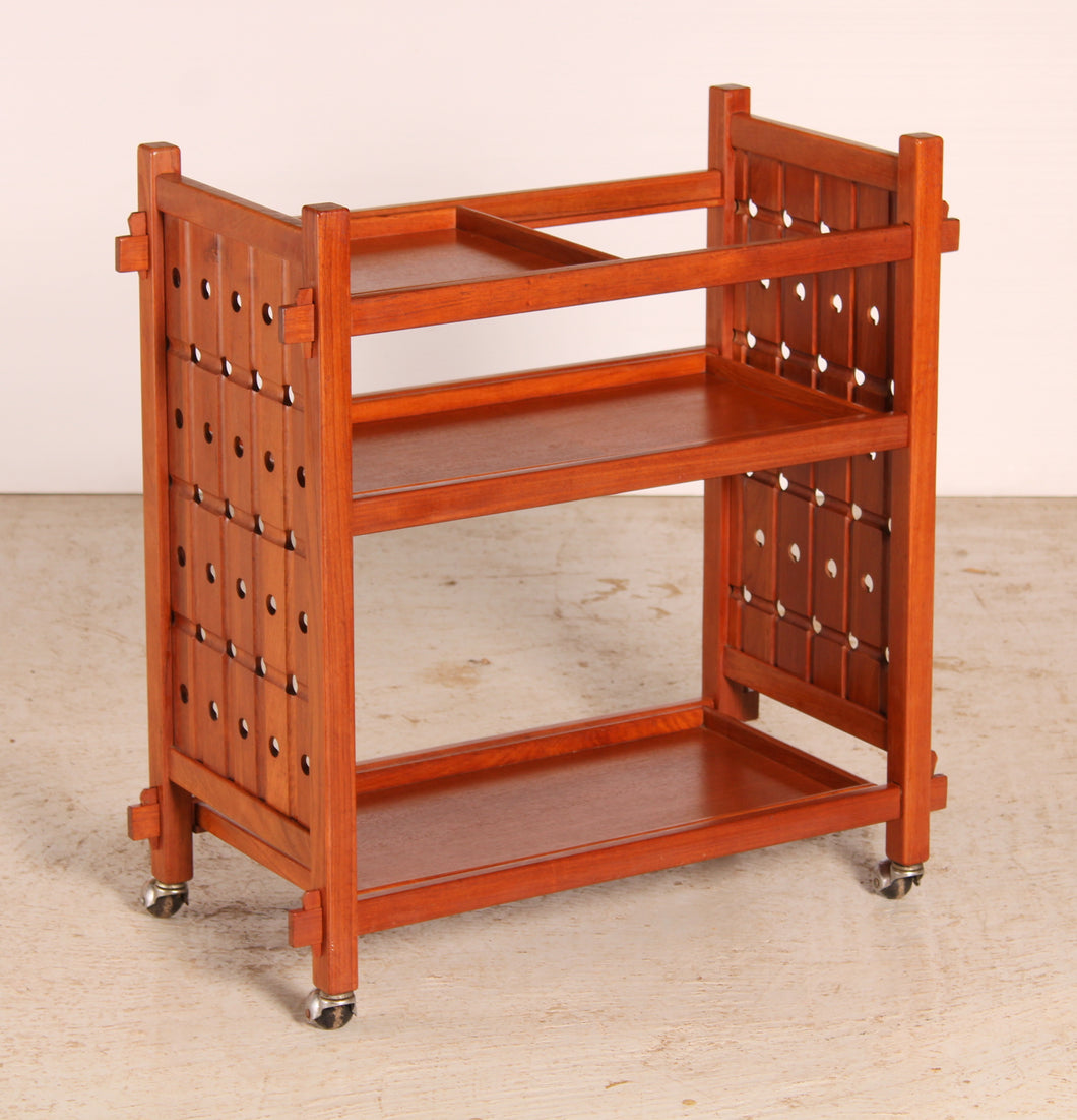 Mid Century Solid Teak Drinks Trolley, circa 1960s.