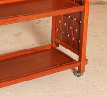 Load image into Gallery viewer, Mid Century Solid Teak Drinks Trolley, circa 1960s.
