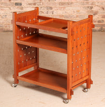 Load image into Gallery viewer, Mid Century Solid Teak Drinks Trolley, circa 1960s.
