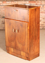 Load image into Gallery viewer, Art Deco walnut cocktail cabinet, circa 1930s.
