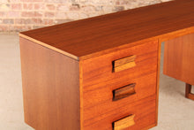 Load image into Gallery viewer, Mid Century teak dressing table / &nbsp;desk with carved rosewood handles, circa 1960
