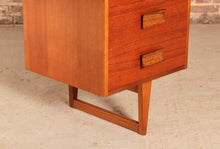 Load image into Gallery viewer, Mid Century teak dressing table / &nbsp;desk with carved rosewood handles, circa 1960
