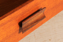 Load image into Gallery viewer, Mid Century teak dressing table / &nbsp;desk with carved rosewood handles, circa 1960

