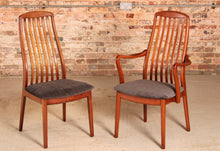Load image into Gallery viewer, Set of 8 Danish Mid Century teak dining chairs by Preben Schou, circa 1970s

