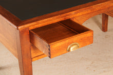 Load image into Gallery viewer, Vintage Military / Civil service oak kneehole desk with a new leather top
