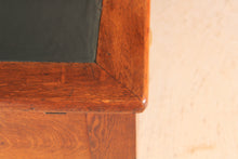 Load image into Gallery viewer, Vintage Military / Civil service oak kneehole desk with a new leather top
