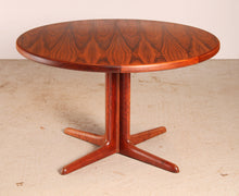 Load image into Gallery viewer, Danish Mid Century extending round/oval rosewood dining table, circa 1970s.
