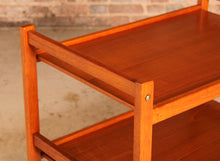 Load image into Gallery viewer, Danish Mid Century 2-tier teak trolley on casters, circa 1970s
