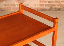 Load image into Gallery viewer, Danish Mid Century 2-tier teak trolley on casters, circa 1970s
