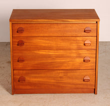 Load image into Gallery viewer, Mid Century teak chest of 4 drawers by Stag, circa 1970s.
