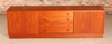 Load image into Gallery viewer, Danish Mid Century low teak sideboard by AEJM Mobler, circa 1960s
