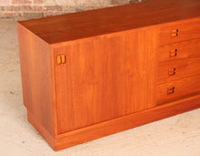 Load image into Gallery viewer, Danish Mid Century low teak sideboard by AEJM Mobler, circa 1960s
