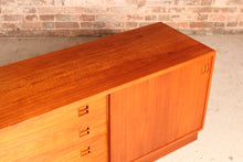 Load image into Gallery viewer, Danish Mid Century low teak sideboard by AEJM Mobler, circa 1960s
