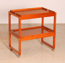 Load image into Gallery viewer, Mid Century metamorphic teak serving trolley by White&amp;Newton, circa 1960s

