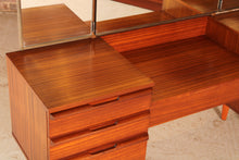 Load image into Gallery viewer, Mid Century mahogany dressing table by Avalon, circa 1960s

