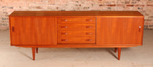 Load image into Gallery viewer, Danish Mid Century teak sideboard by Clausen&amp;Son, circa 1960s.
