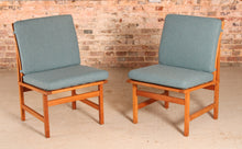 Load image into Gallery viewer, Set of 3 Danish Mid Century model 3232 oak lounge chairs by Borge Mogensen for Fredericia Stolefabrik, circa 1960s
