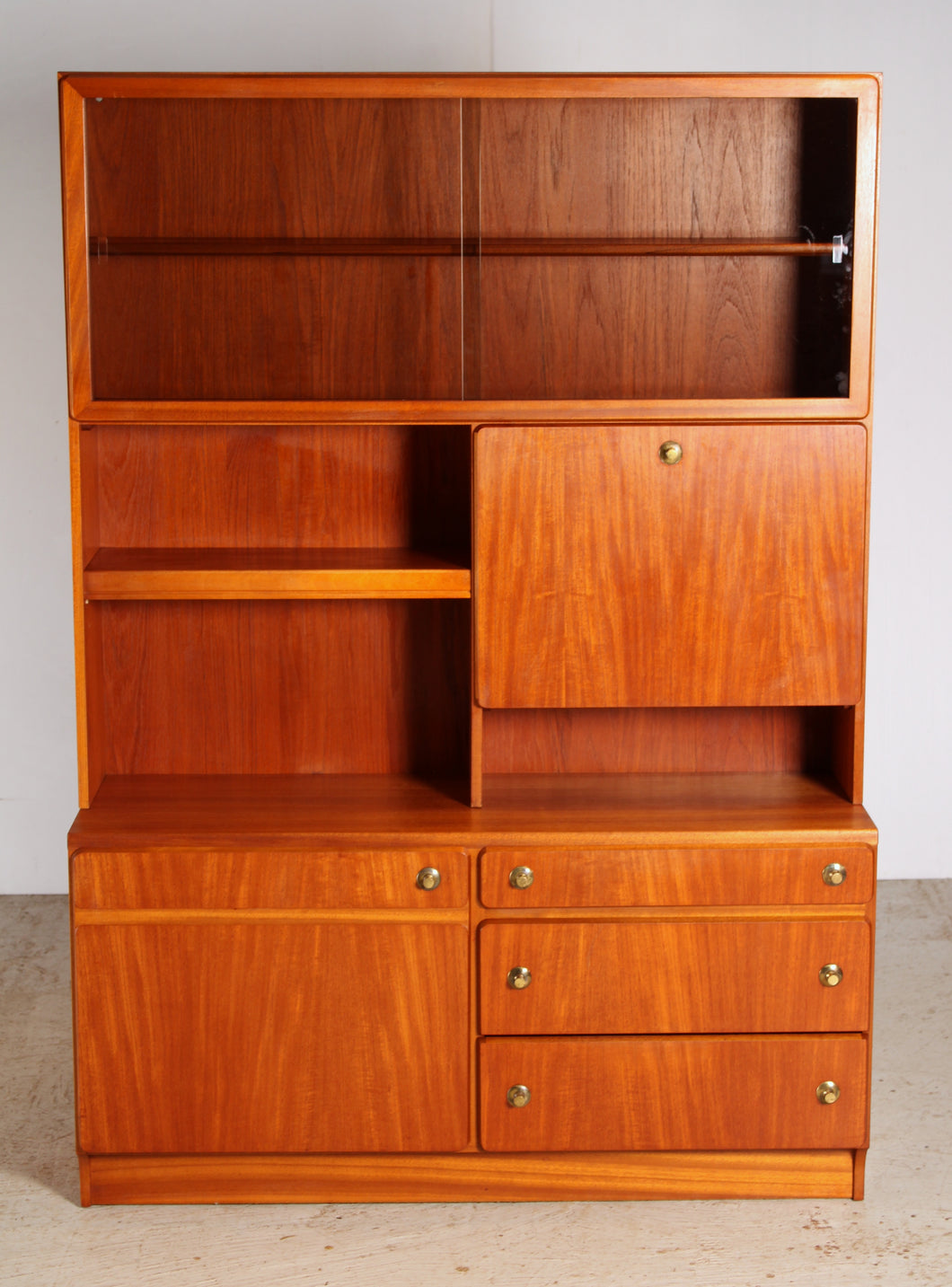 Mid Century teak wall unit / drinks cabinet by McIntosh, circa 1970s