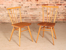 Load image into Gallery viewer, A set of 4 Ercol model 391 elm and beech chairs circa 1960s
