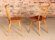 Load image into Gallery viewer, A set of 4 Ercol model 391 elm and beech chairs circa 1960s
