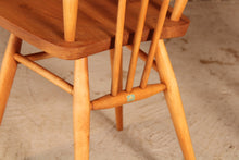 Load image into Gallery viewer, A set of 3 Ercol model 391 elm and beech chairs circa 1960s
