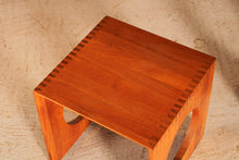 Load image into Gallery viewer, Danish Mid Century pair of Cube solid teak side tables by Jens Quistgaard for Richard Nissen, circa 1970s
