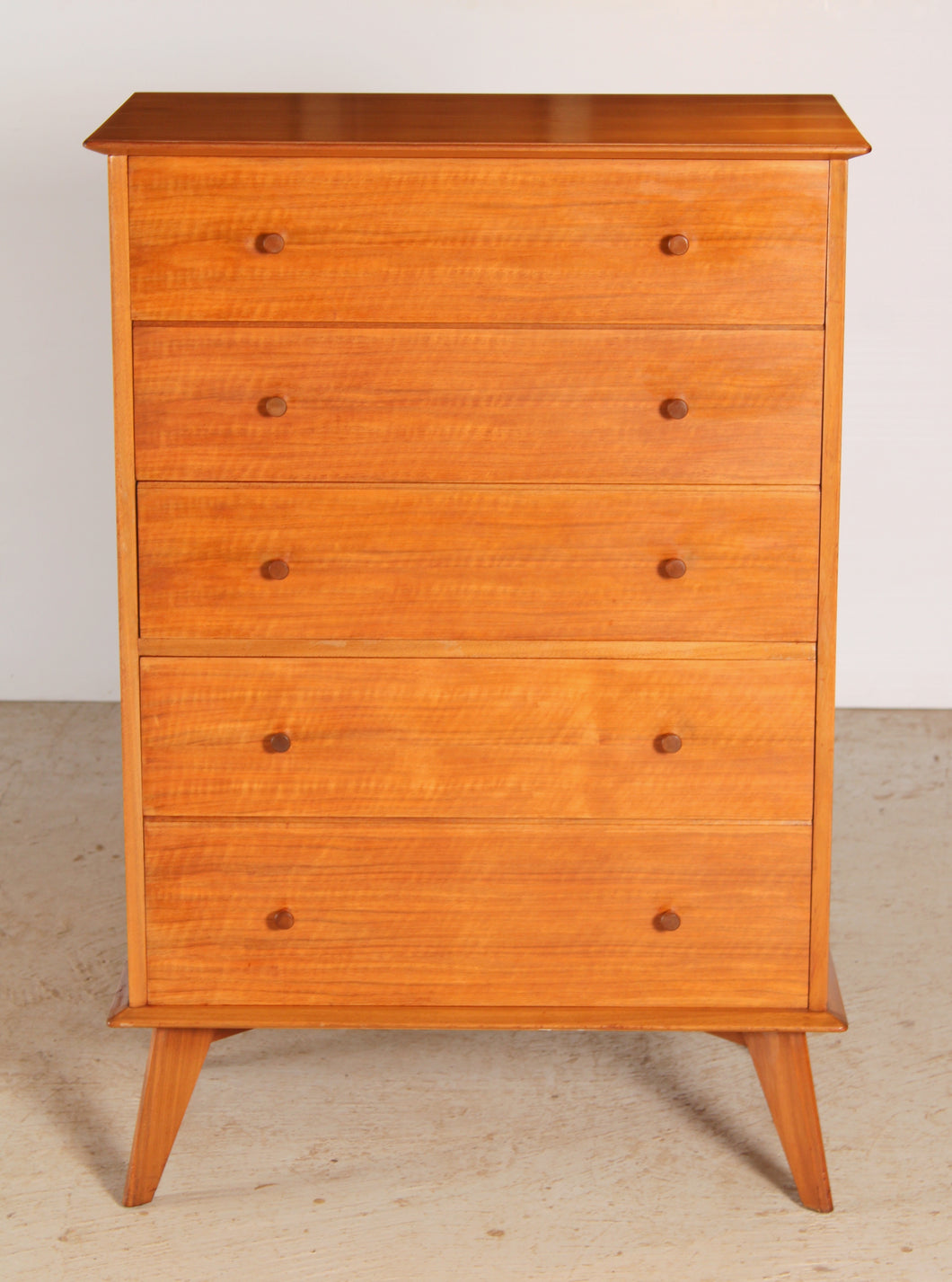 Mid Century walnut chest of drawers, circa 1960s
