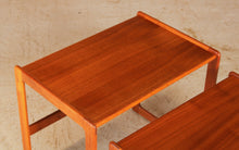 Load image into Gallery viewer, Danish Mid Century Teak Nest of Tables by Arne Hovmand-Olsen for Mogens Kold c.1960s.
