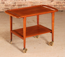 Load image into Gallery viewer, Mid-Century 2-tier teak serving trolley by Niels O. Møller for J.L. Møllers, 1960s
