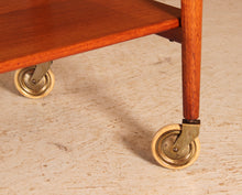 Load image into Gallery viewer, Mid-Century 2-tier teak serving trolley by Niels O. Møller for J.L. Møllers, 1960s
