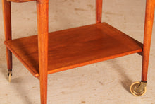 Load image into Gallery viewer, Mid-Century 2-tier teak serving trolley by Niels O. Møller for J.L. Møllers, 1960s

