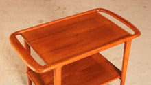 Load image into Gallery viewer, Mid-Century 2-tier teak serving trolley by Niels O. Møller for J.L. Møllers, 1960s
