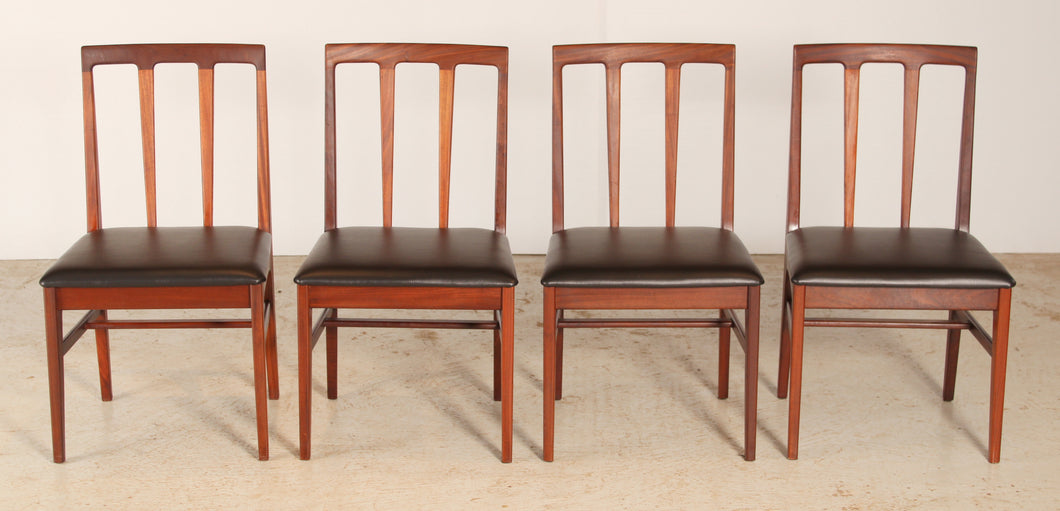 Set of 4 Mid Century afromosia dining chairs by Younger, England, circa 1960s