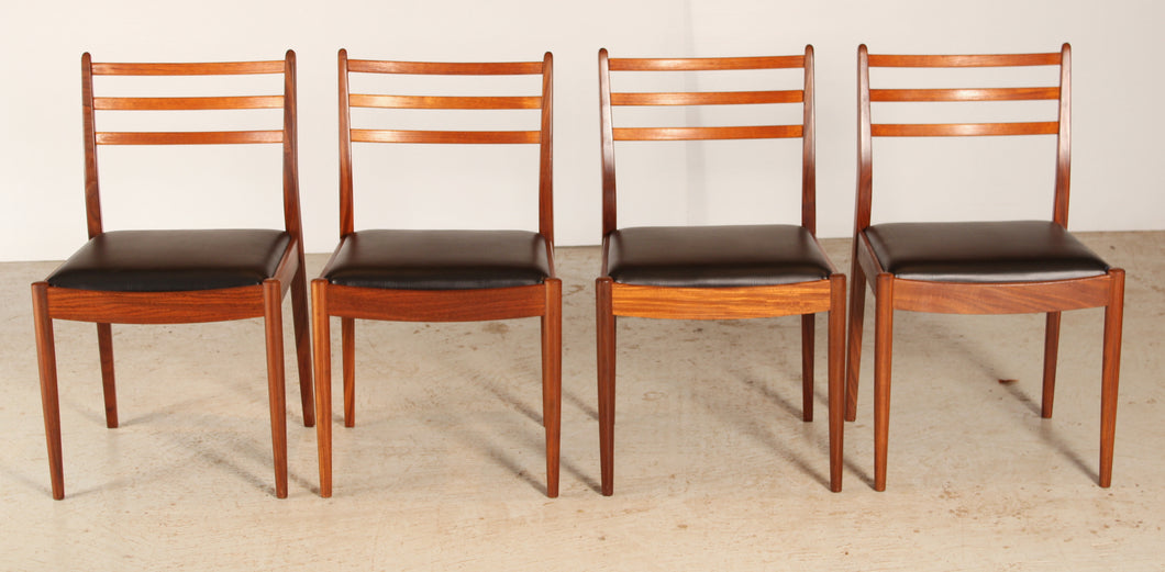 Set of 4 Midcentury G-Plan Fresco Dining chairs by Victor Wilkins c.1960s