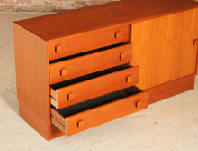Load image into Gallery viewer, Danish Mid Century teak sideboard by Domino Mobler, circa 1970s
