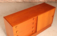Load image into Gallery viewer, Danish Mid Century teak sideboard by Domino Mobler, circa 1970s
