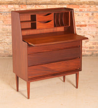 Load image into Gallery viewer, Mid Century solid afromosia bureau by Richard Hornby, circa 1960s

