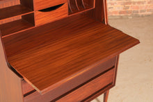 Load image into Gallery viewer, Mid Century solid afromosia bureau by Richard Hornby, circa 1960s
