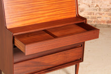 Load image into Gallery viewer, Mid Century solid afromosia bureau by Richard Hornby, circa 1960s
