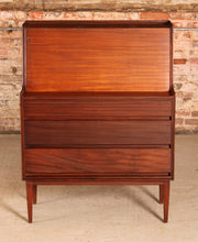 Load image into Gallery viewer, Mid Century solid afromosia bureau by Richard Hornby, circa 1960s
